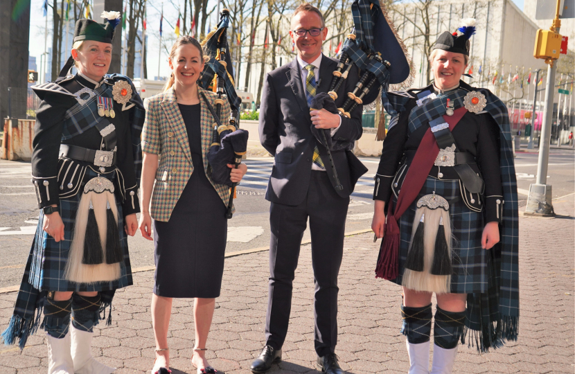 John Lamont MP promotes Borders export opportunities during New York Tartan Week trip