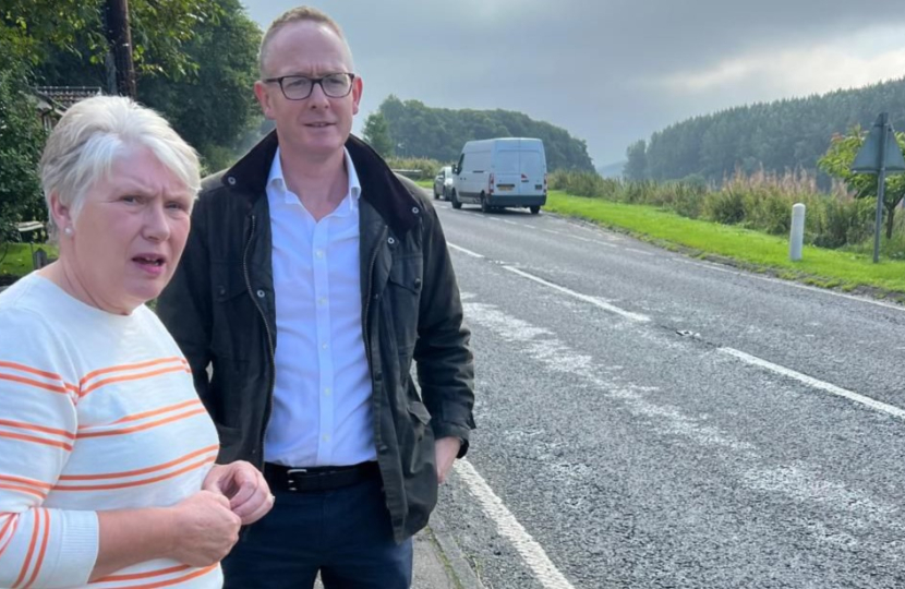 Local MP raises issue of 'reckless' speeding on A68 near Camptown